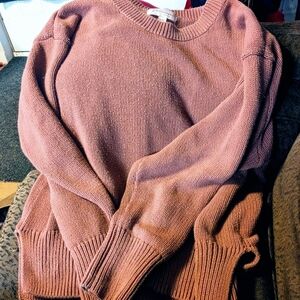 "Philosophy" Dusty Rose Scoopneck Sweater